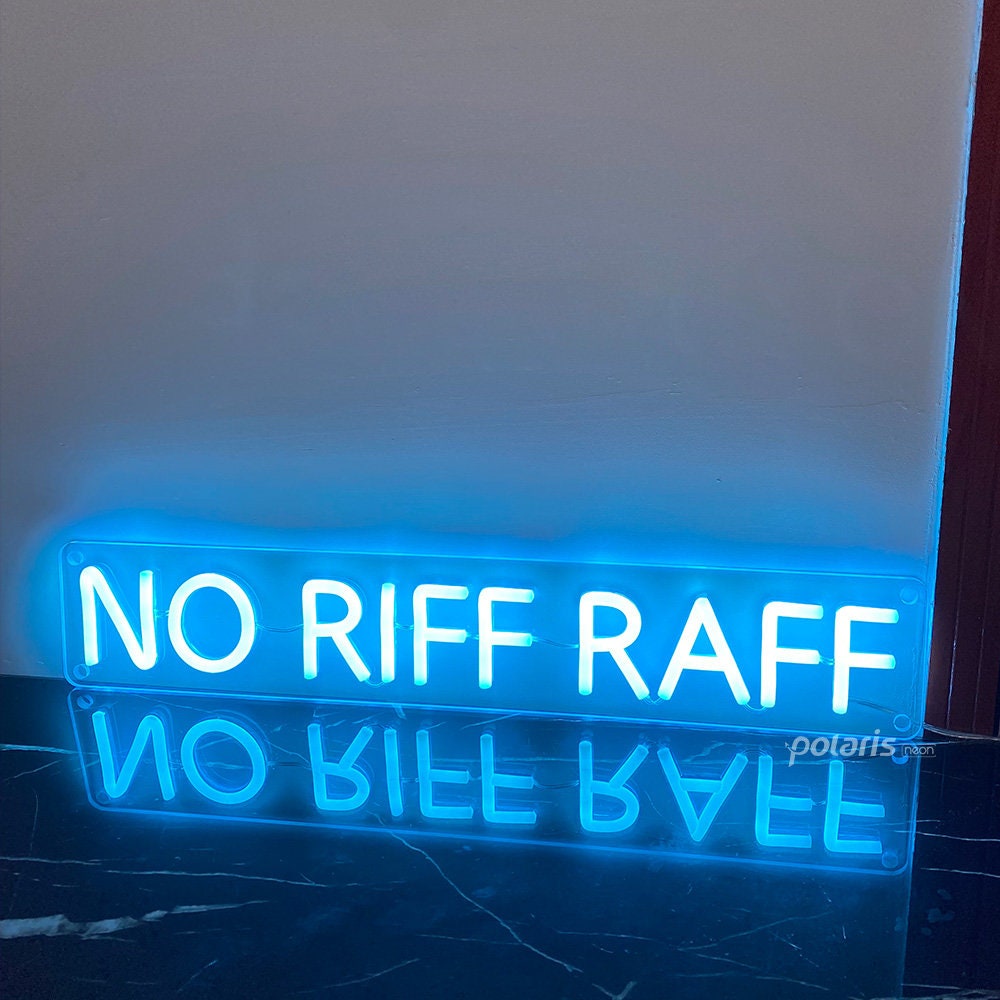 NO RIFF RAFF Neon Sign: Urban Home Art Decor - Etsy