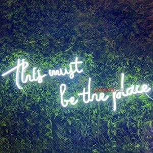 This Must Be The Place Neon Sign, Room Decor, Home Decor, Custom Neon Sign Gift, Neon Room Art, Modern Home Light, Inspirational Neon Light