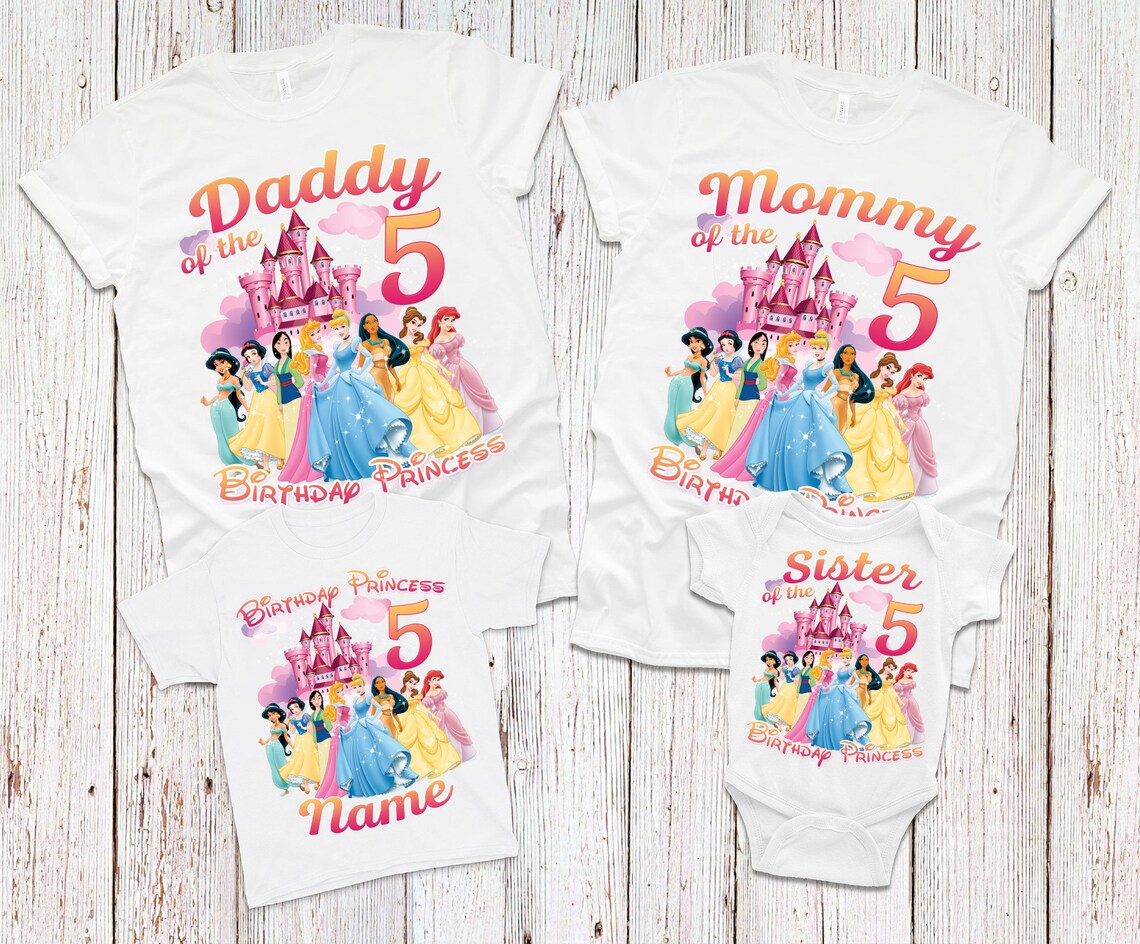 Disney Princess Birthday Shirt Princess Birthday Shirt  Etsy