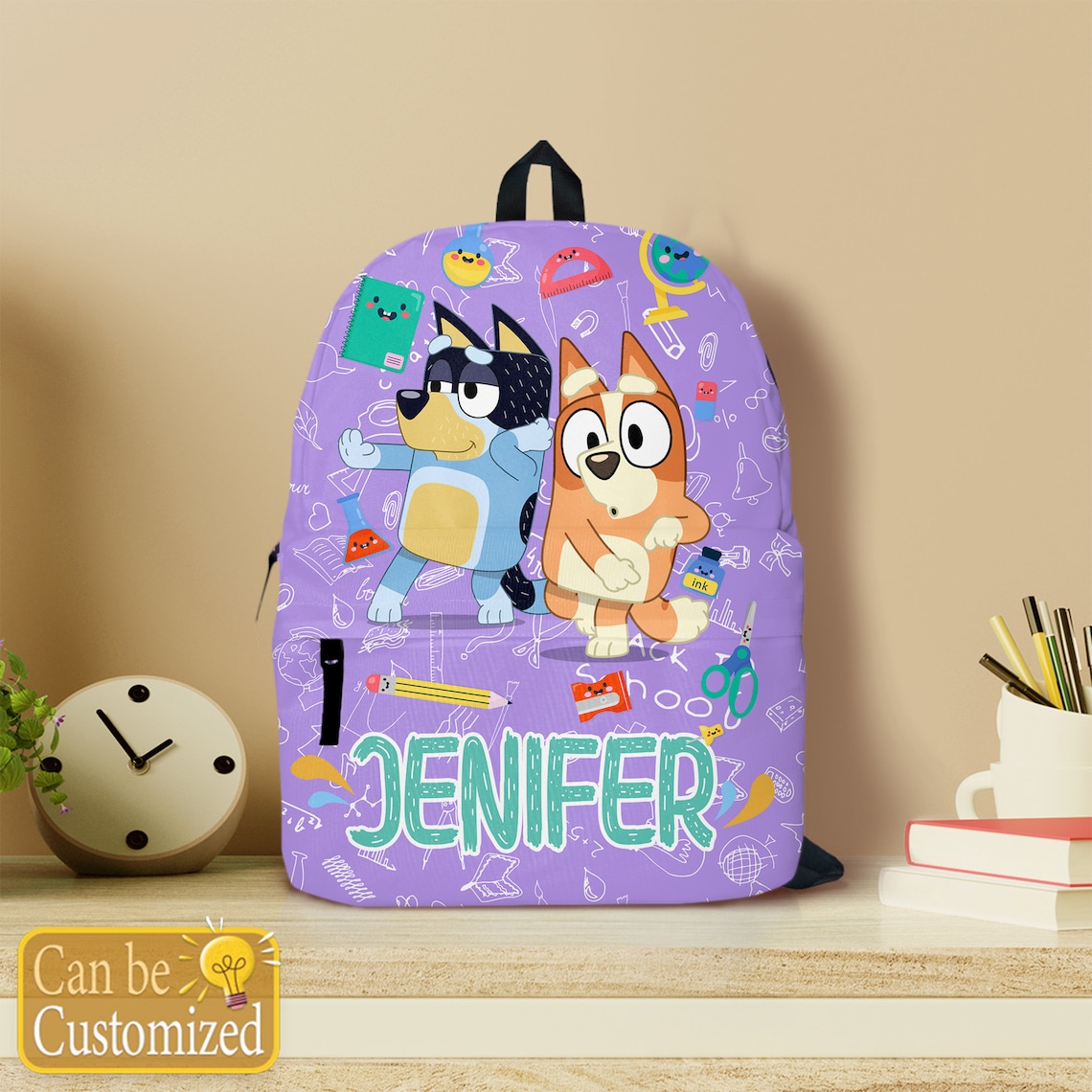 Bluey Backpack Personalized Backpack Bluey Theme Backpack Etsy