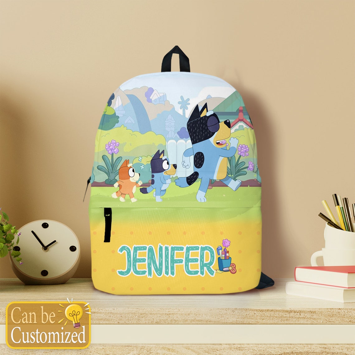 Bluey Backpack Personalized Backpack Bluey Theme Backpack Etsy