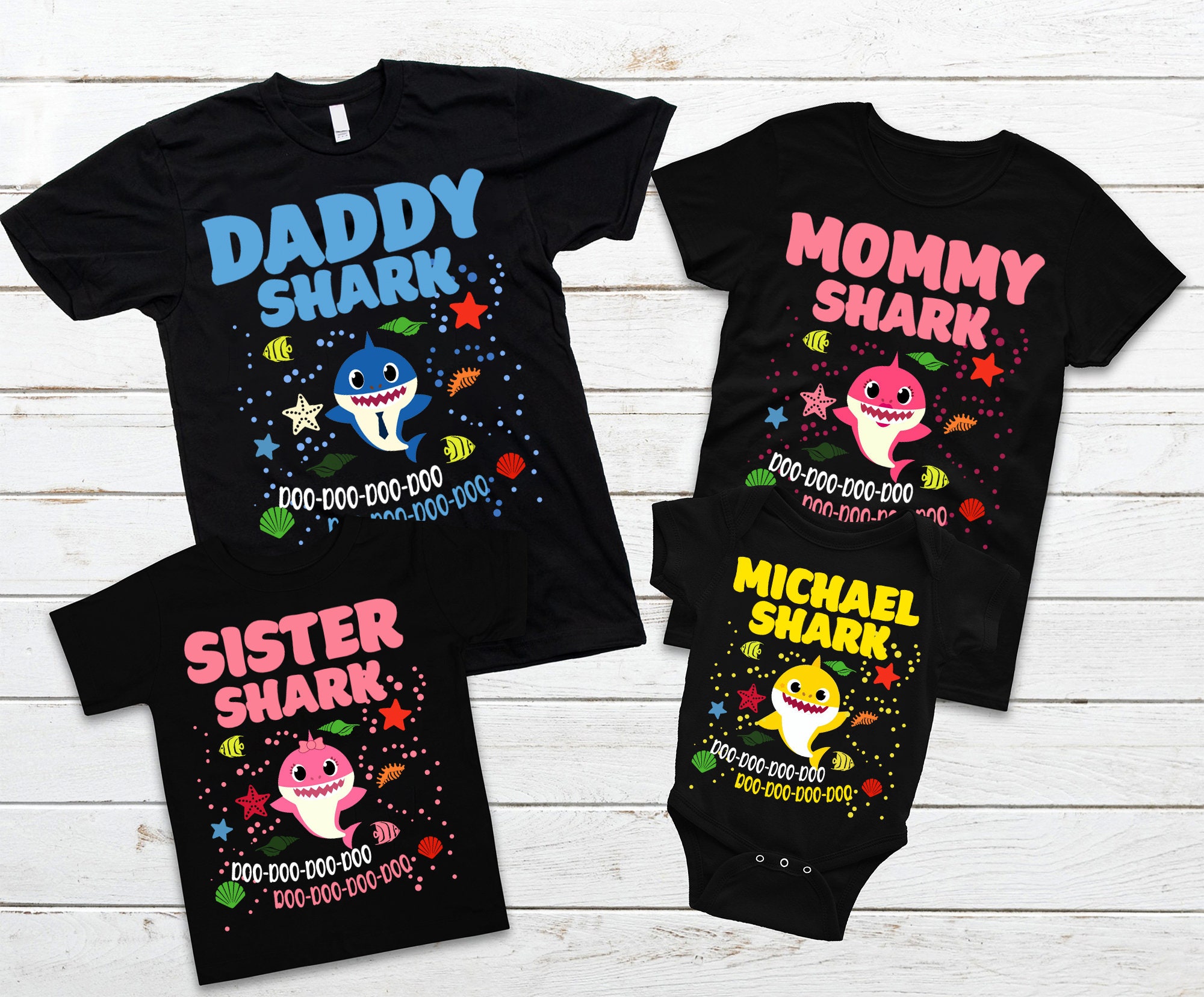 Baby shark Birthday Shirt Baby Shark Custom Birthday tshirt Etsy