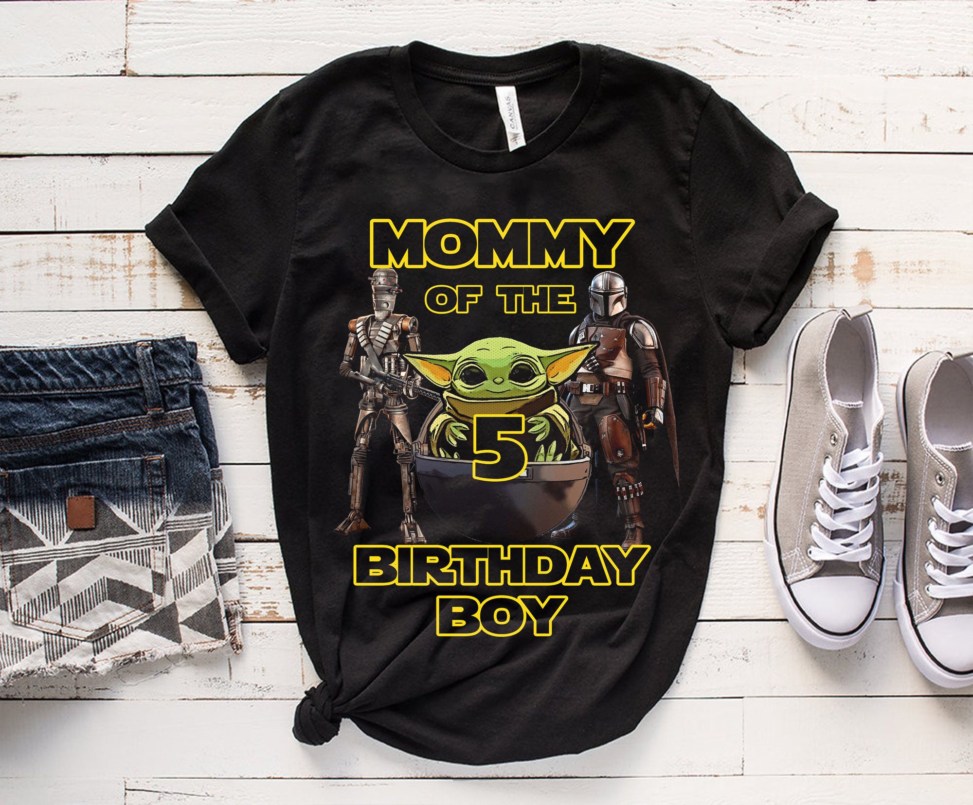 Baby yoda birthday shirt Yoda 1st birthday shirt Yoda Etsy