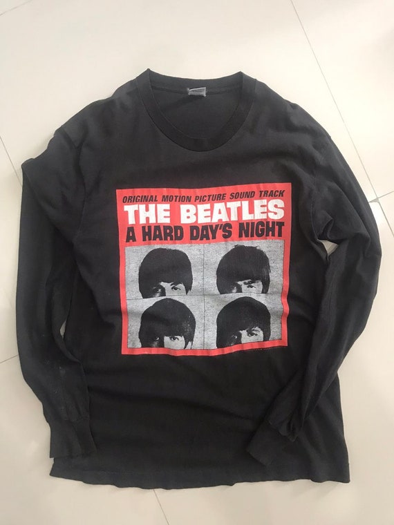 Rare Long Sleeve Vtg The Beatles Hard Day's Night