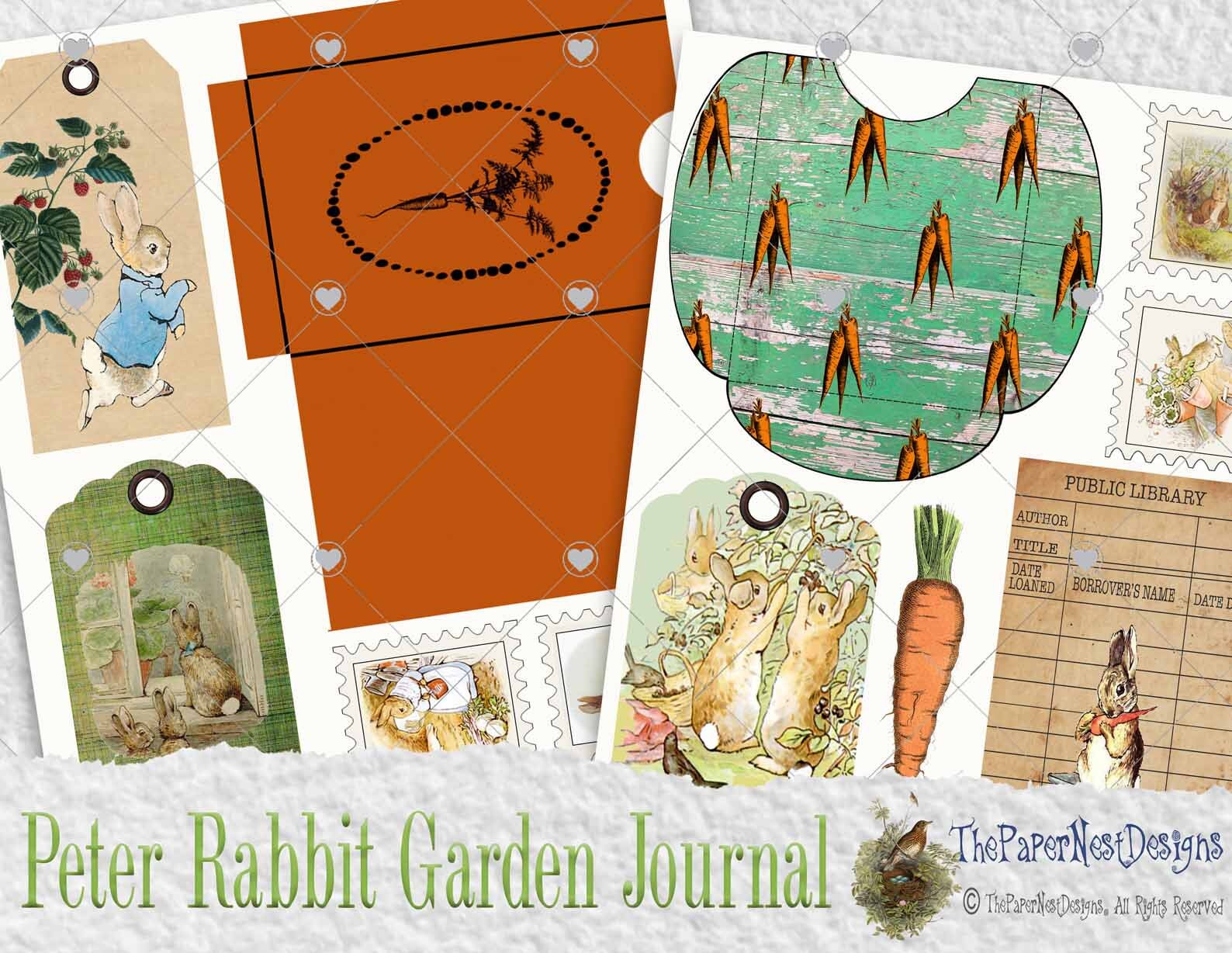 Peter Rabbit Garden Journal, Journal Kit for Your Paper Craft, 12