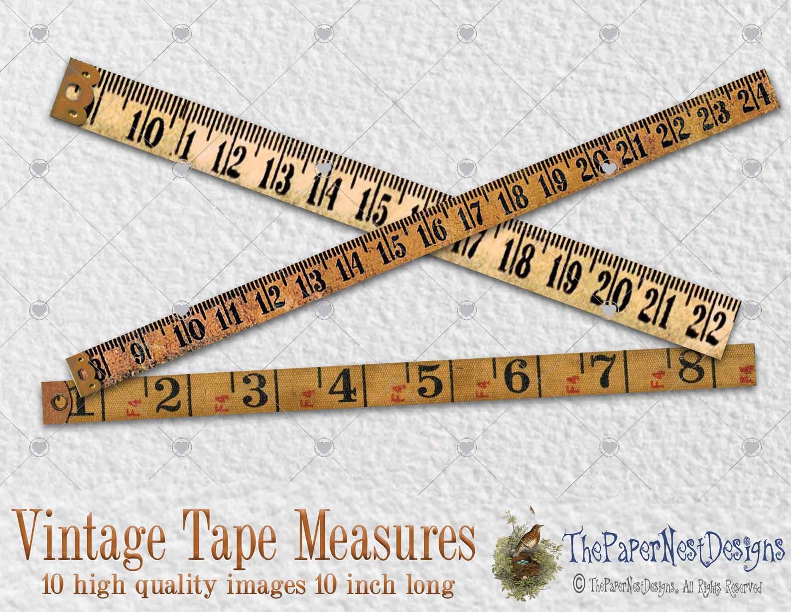 Old Tape Measure 10 Vintage Style Paper Tape Measures Approx Etsy