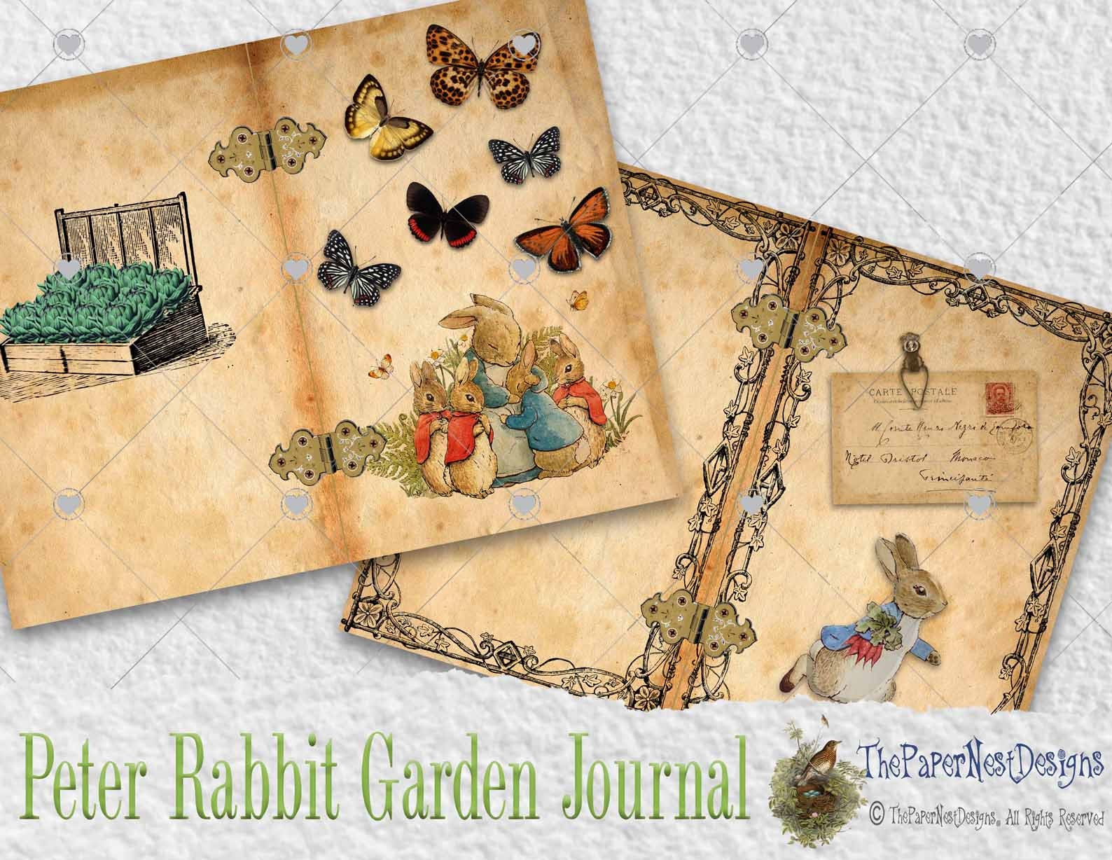 Peter Rabbit Garden Journal, Journal Kit for Your Paper Craft, 12