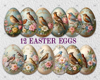 12 Easter Eggs, Easter Printables,