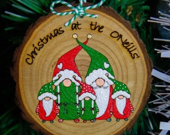 Gonk Family Christmas Bauble Personalised