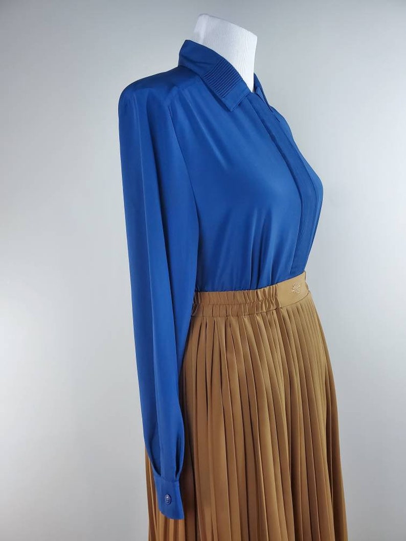 Royal Blue Button Down Blouse