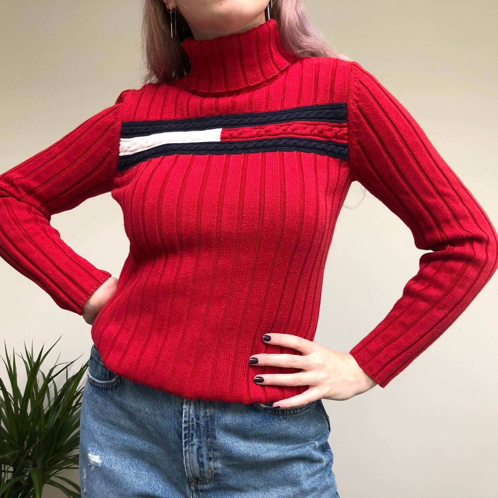 tommy hilfiger ribbed turtleneck