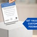 Comment Card for Suggestion Box, Customer Feedback Form, Fully Editable ...