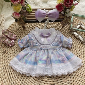 20cm Plush Doll Clothes Handmade Cotton Doll Dress 10 cm 15 cm 20 cm 40 cm Plush Doll Clothes Set