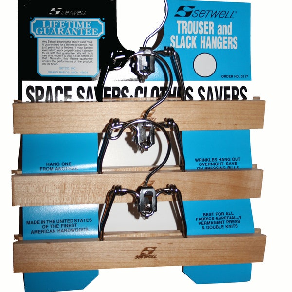 Setwell Trouser Hangers 2 sets of 3 [new in box]