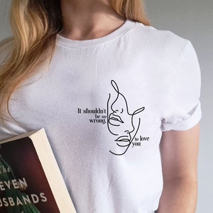 Seven Husbands of Evelyn Hugo Camisa Sáfica, Lovecore Bookish Crewneck, Sutil Camisa Bi Pride, Light Academia Booktok Coquette Ropa
