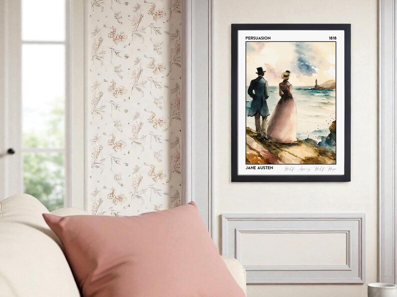 Pôster do livro Persuasion, Jane Austen: impressão artística premium de 210 g/m², presente para leitores de romances clássicos - Coleção Bookscape imagem 8