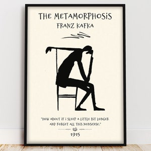 Franz Kafka | Metamorphosis | Surreal Art Print | Aesthetic Book Nook Decor