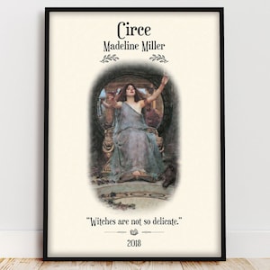 Circe Buch Poster, Madeline Miller Buch Zitat Wandkunst, Bookish Dark Academia feministische Kunst Leseecke, griechische Mythologie Buch Liebhaber Geschenk