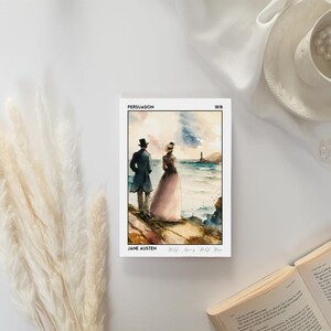 Pôster do livro Persuasion, Jane Austen: impressão artística premium de 210 g/m², presente para leitores de romances clássicos - Coleção Bookscape imagem 12