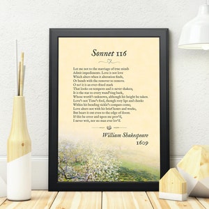 Sonetto 116 - Poesia di William Shakespeare - Wall Art