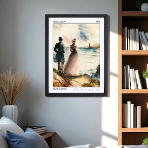 Pôster do livro Persuasion, Jane Austen: impressão artística premium de 210 g/m², presente para leitores de romances clássicos - Coleção Bookscape imagem 13
