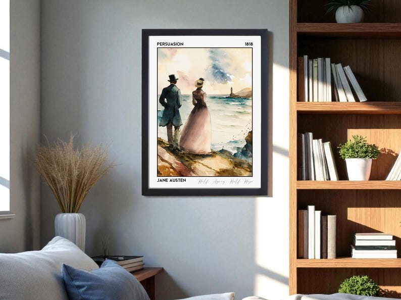 Pôster do livro Persuasion, Jane Austen: impressão artística premium de 210 g/m², presente para leitores de romances clássicos - Coleção Bookscape imagem 13