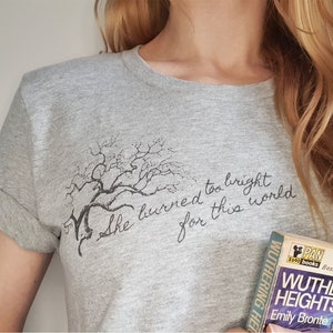 Camiseta literaria de Cumbres Borrascosas / Camiseta con cita feminista / Ropa Dark Academia