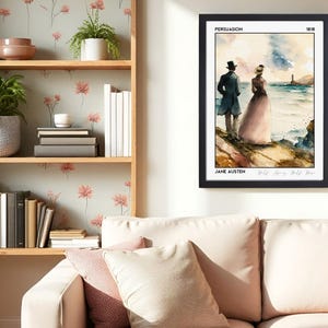 Pôster do livro Persuasion, Jane Austen: impressão artística premium de 210 g/m², presente para leitores de romances clássicos - Coleção Bookscape imagem 11