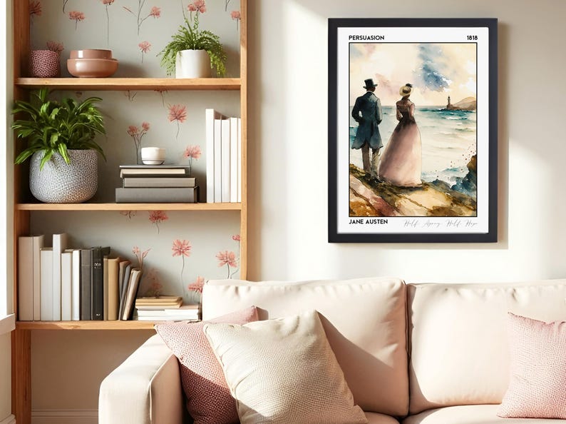 Pôster do livro Persuasion, Jane Austen: impressão artística premium de 210 g/m², presente para leitores de romances clássicos - Coleção Bookscape imagem 11