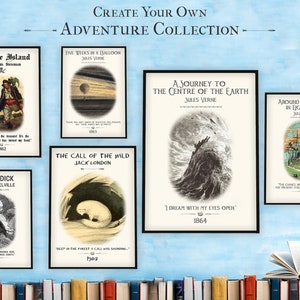 Bookish Posters Three for Two Offer, Wall Collage Kit for Light or Dark Academia Decor Styles, Boho Classroom / College Dorm Bookish Decor image 3