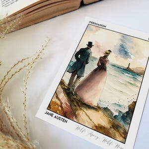 Pôster do livro Persuasion, Jane Austen: impressão artística premium de 210 g/m², presente para leitores de romances clássicos - Coleção Bookscape imagem 6