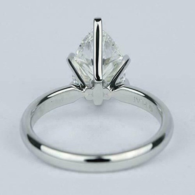 Solitaire Pear Cut Engagement RingWedding Bridal RingTear Drop RingGift For HerProposal Rings3.00 CT Diamond925 Silver14K White Gold
