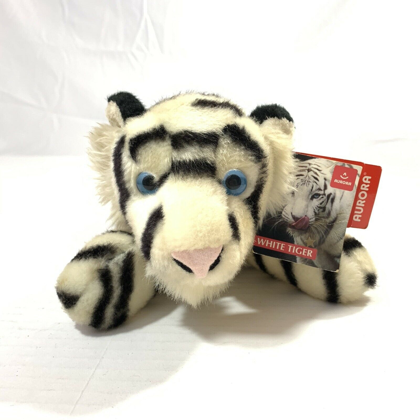 Aurora World White Tiger PLush Stuffed Animal Toy w/ Blue Eyes Etsy