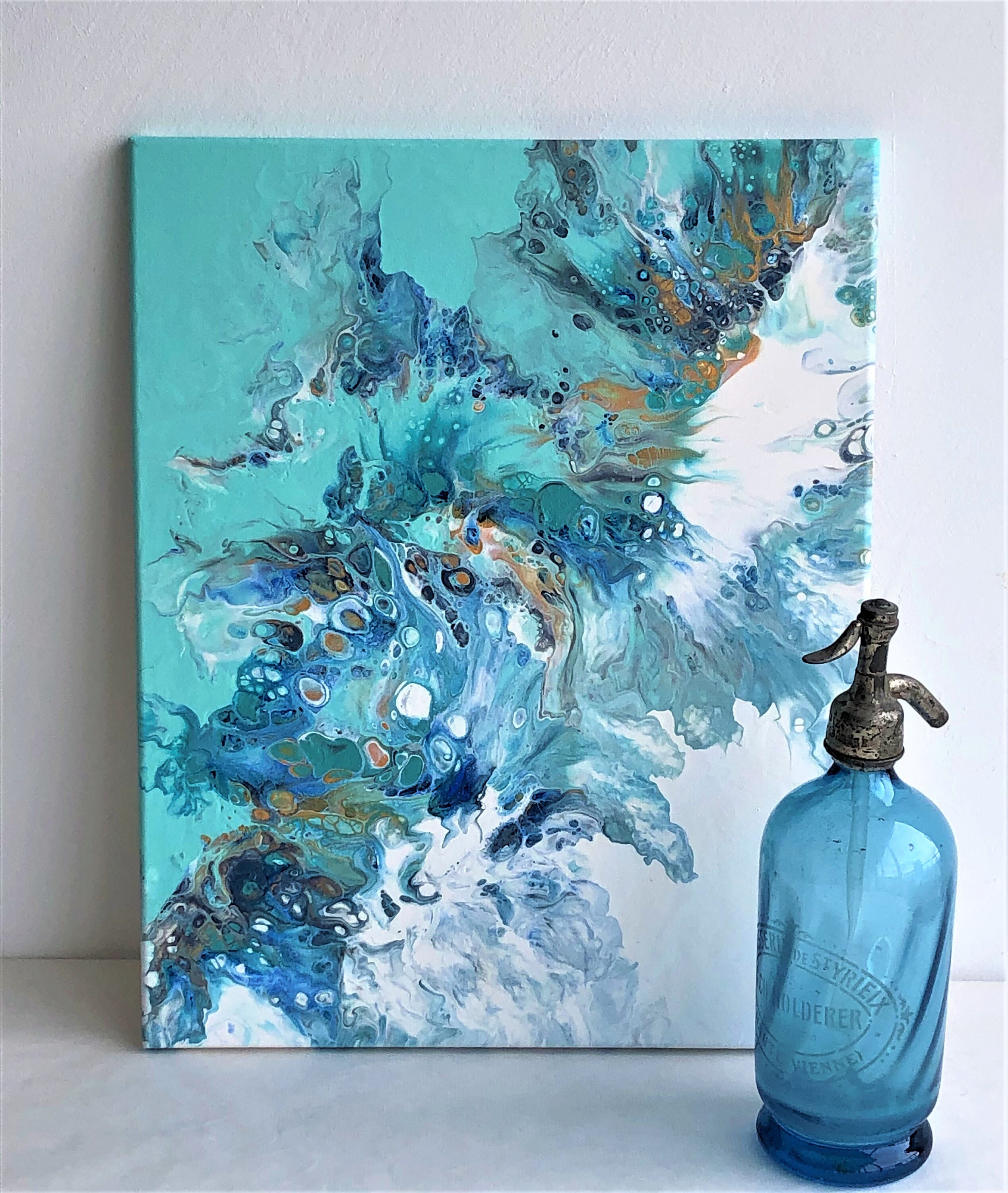 Peinture Acrylique Pouring Art Contemporain