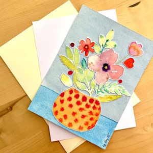 Carte bouquet à l'aquarelle