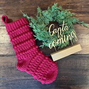 Large Christmas Stocking, Handmade Stockings,Chunky Stocking,Christmas Decor, Farmhouse Stocking, Christmas Gift, Family Christmas Stockings