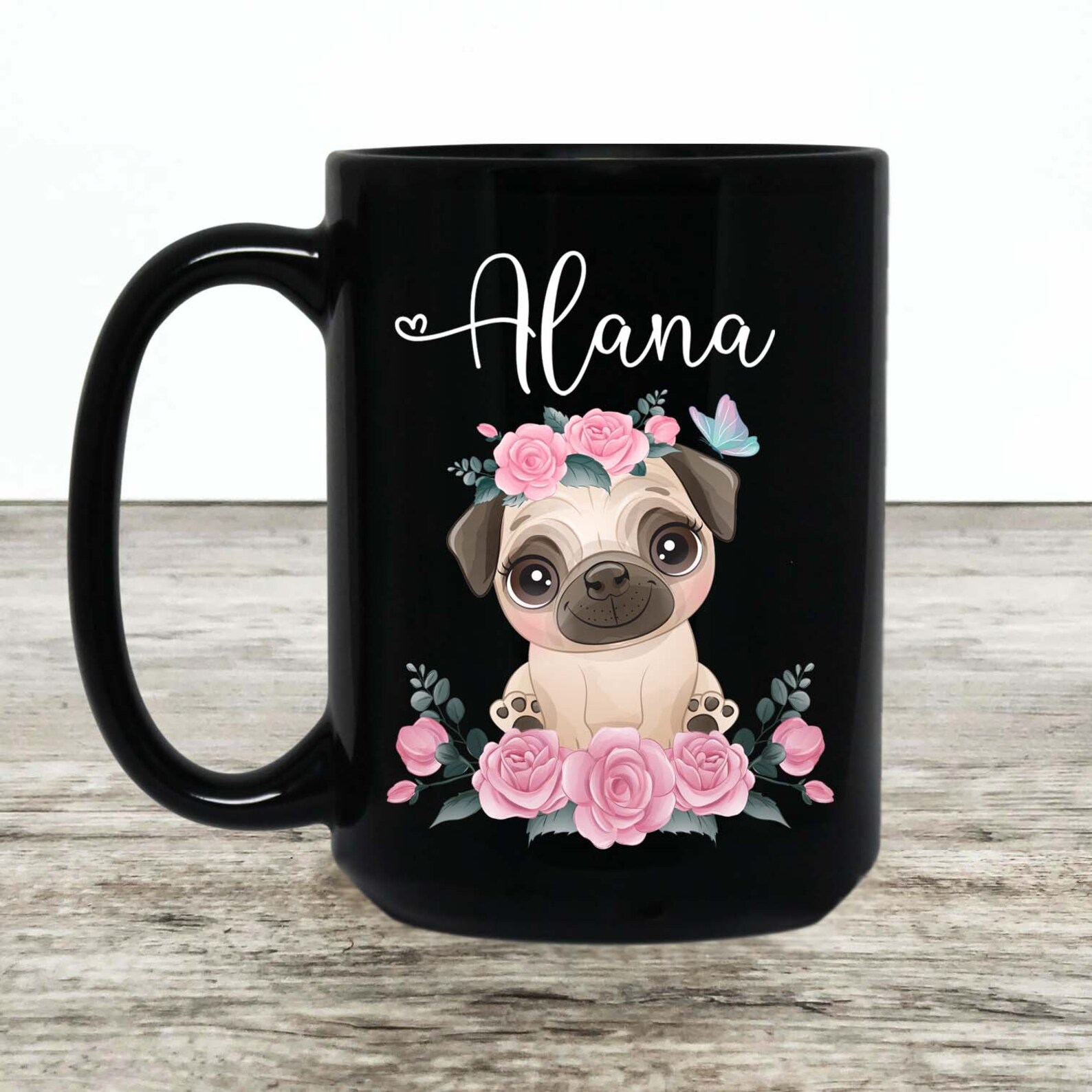Kleine Mops und Rose Becher Mops Geschenke für Mädchen süße Etsy