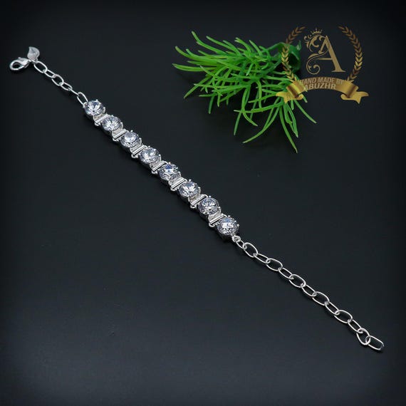 Tennisarmband Für Frauen, 925 Sterlingsilber, 24 Mm 5a CZ, Ewiges