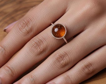 Anello in argento sterling 925 ovale con pietre preziose naturali
