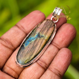 Labradorite Pendant 925 Sterling Silver Pendant Labradorite Gemstone Pendant Handmade Silver Jewelry Pendant Gift For Her Gift