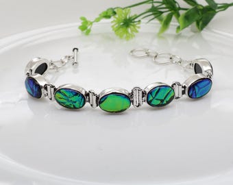 オーストラリア産トリプレットオパールブレスレット、ジェムストーン