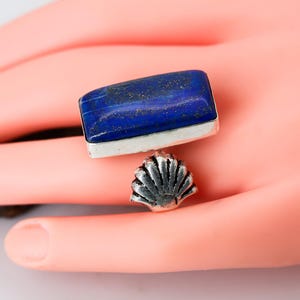 Lapis Lazuli Ring 925 Sterling Silber Ring Lapis Lazuli Echter Edelstein Boho Ring Handgemachter Silber Schmuck Ring Geschenk Für Sie GM15