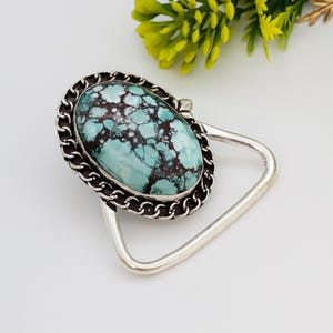 Vintage Turquoise Belt Buckle: Oval Cowgirl Rodeo Accessory