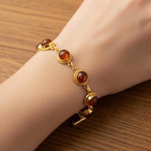 baltic amberbracelet, Adjustable Silver Bracelet, Gold Plated Jewelry