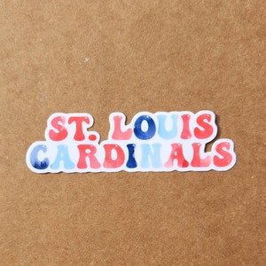 Saint Louis Cardinals tie dye- Die cut sticker for laptop, water bottle or journal |3.5x1 inches| hand drawn sticker
