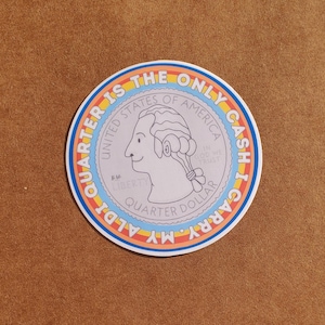Aldi quarter- Die cut sticker for laptop, water bottle or journal |2.75x2.75 inches| hand drawn sticker