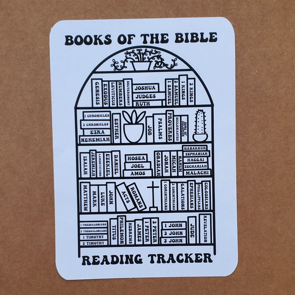 Bible reading tracker sticker- for Bible journaling and note taking COLORABLE