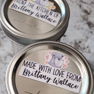 Personalized Kitchen Labels (2 Pack)- Die Cut Sticker for Tupperware ...