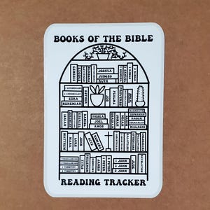 Bible reading tracker sticker- for Bible journaling and note taking COLORABLE