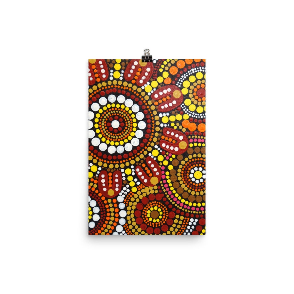 Aboriginal Art Poster, Australian Aboriginal Art, Aboriginal Art Print